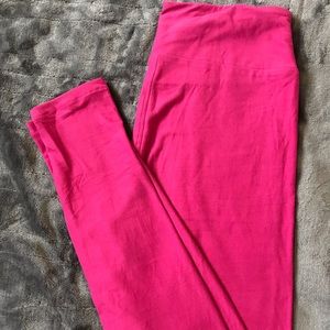 LulaRoe One Size OS Hot Pink Leggings